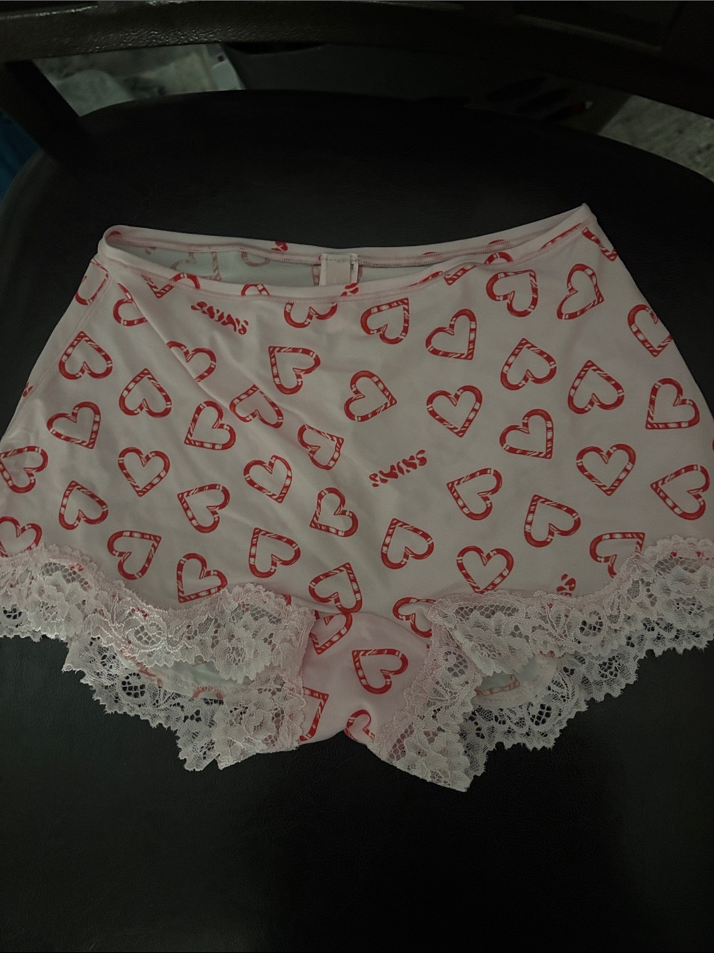 NWT SKIMS fits everybody lace cami and boyshort •CB candy heart print •small - Picture 7 of 9